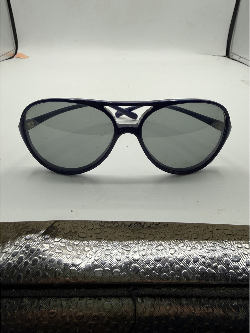 Vintage Style Navy Blue Aviator Sunglasses